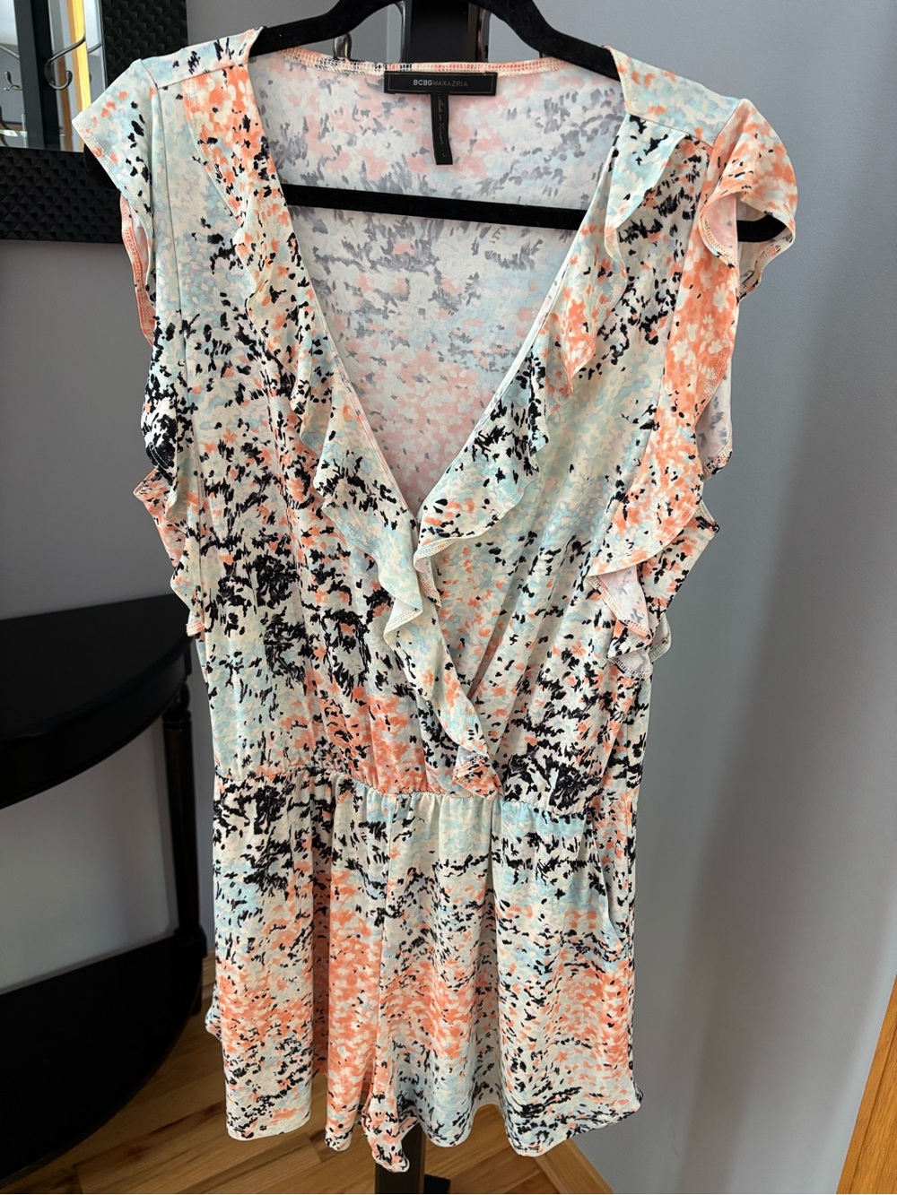 BCBG Ruffle Floral Romper - Picture 2 of 3
